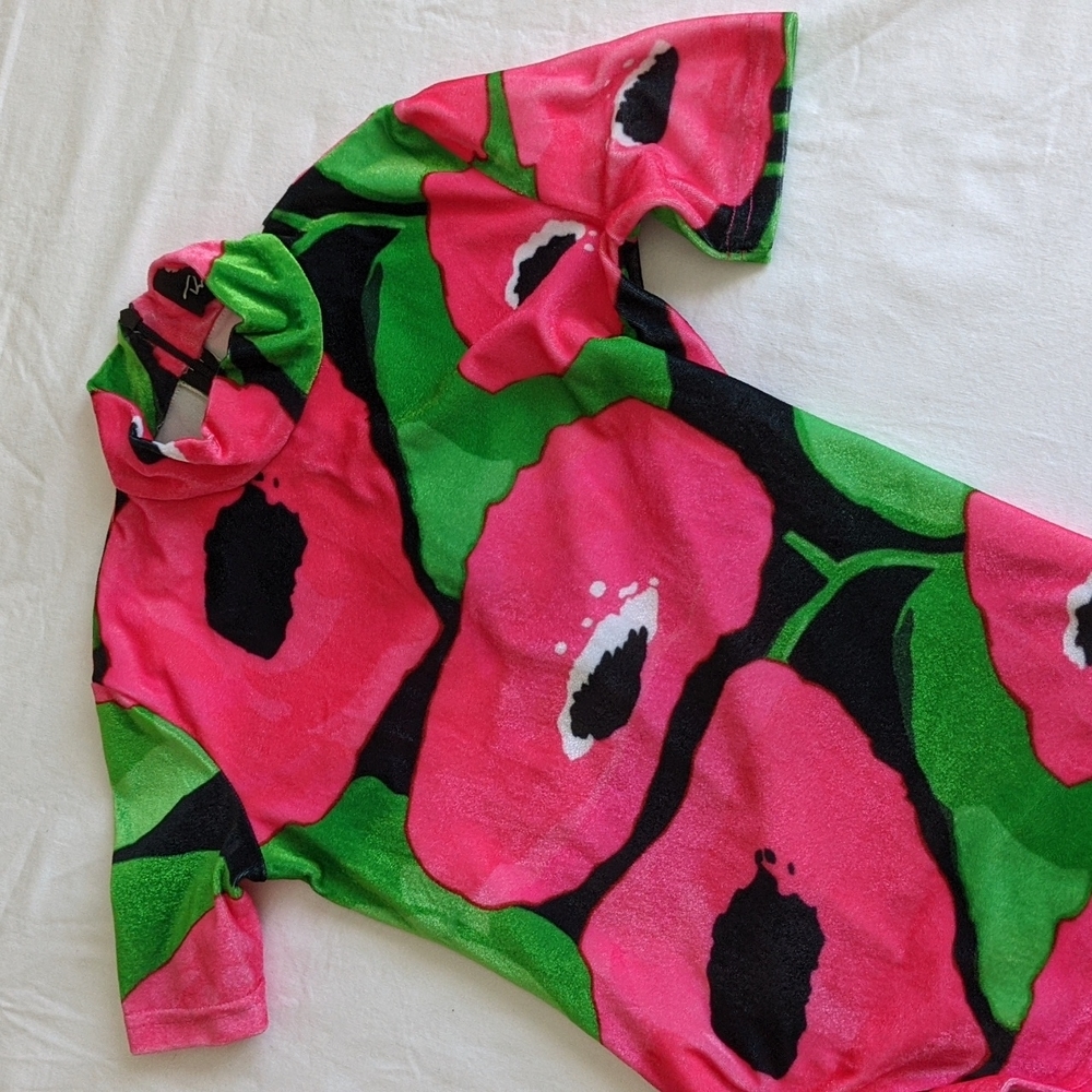 Richard Quinn A/W 19 floral mock neck